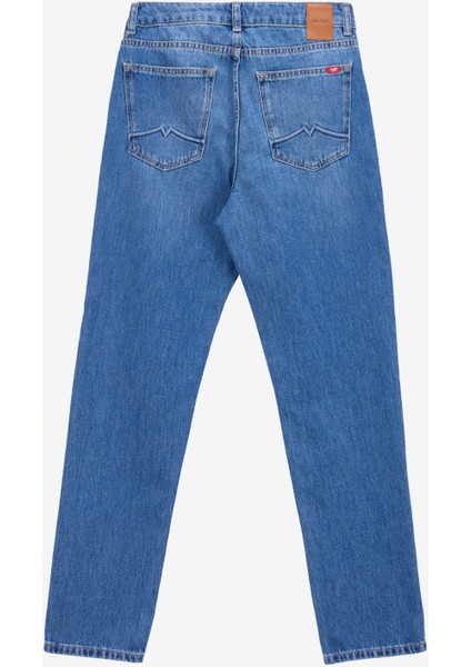 Standart Bel Normal Paça Normal Mavi Kadın Denim Pantolon Brooks Relax Slım-35
