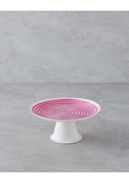 Swirly Cam Kek Standı 21 cm Pembe