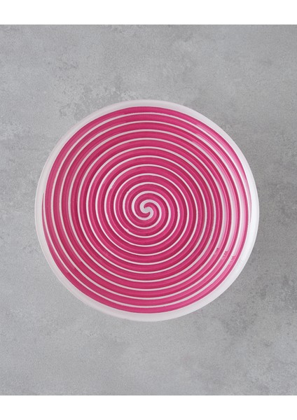Swirly Cam Kek Standı 21 cm Pembe