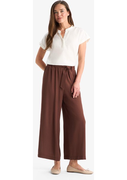 Culotte Geniş Paça Krinkıl Viskon Kapri C9565AX25SM modelleri