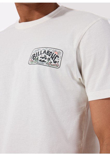 Scenıc Arch Adıv Ss 24A501539 Krem Bisiklet Yaka Regular Fit Düz Erkek T-Shirt