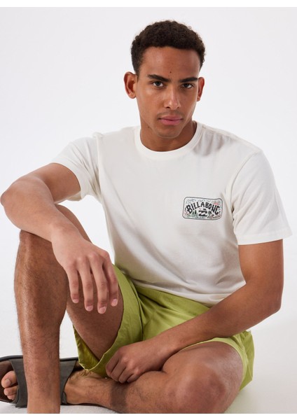 Scenıc Arch Adıv Ss 24A501539 Krem Bisiklet Yaka Regular Fit Düz Erkek T-Shirt