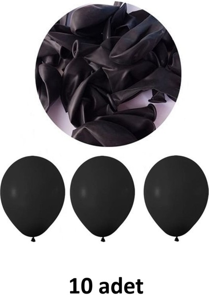 Pastel Balon Siyah 100 Adet