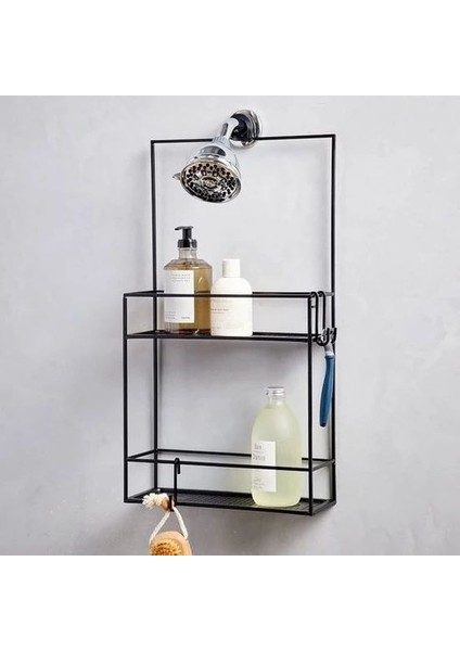 Metal Banyo Askısı Metal Askılık Modelleri Banyo Aksesuarları Siyah Renk