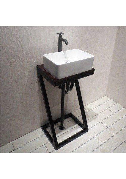 Lavabo Altlığı Lavabo Dolabı Metal Ayaklı Evye