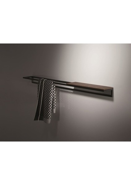 Metal Ahşaplı Banyo Askısı Havluluk Banyo Askısı