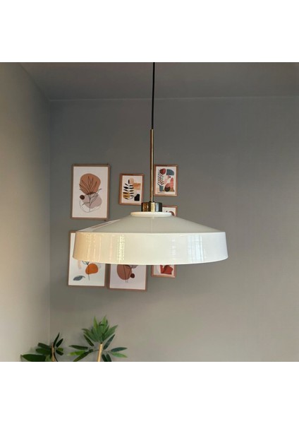 Açe Beyaz Tekli Ince Eskitme Başlık Avize Retro Sarkıt Ofis Showroom Salon Mutfak Avizeleri modelleri