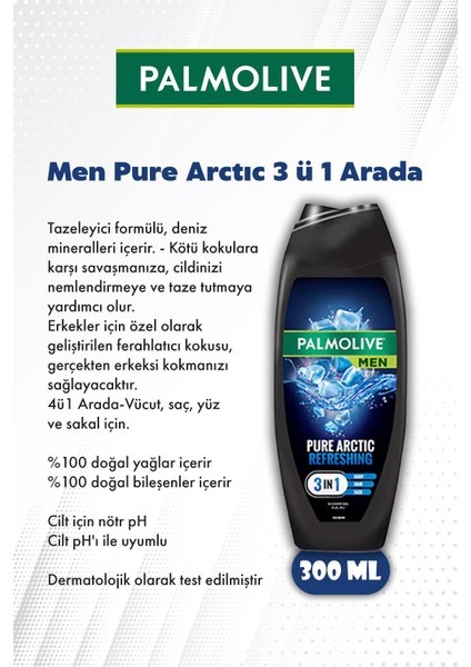 7 Al 6 Öde Men Pure Arctıc 3'ü 1 Arada 500 ml Duş Jeli ve Rosıe fiyatları