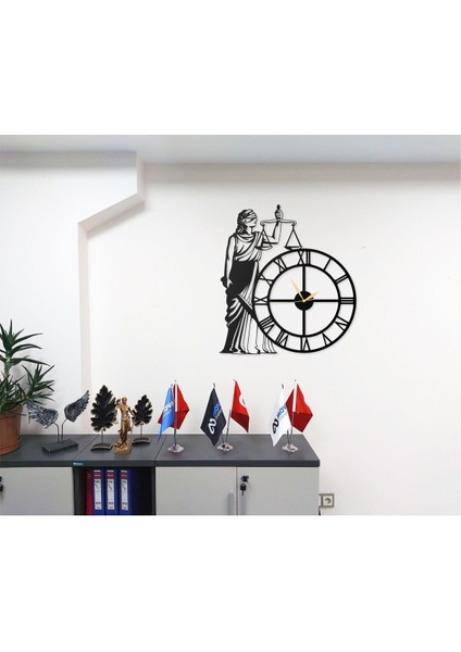 Duvar Saati Hukuçulara Özel Adalet Avukatlık Terazi Tasarımlı Ev ve Ofis Dekoratif Metal Duvar Saati fiyatları