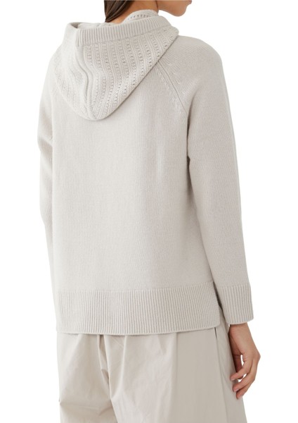 Lüks Kaşmir Dikiş Detaylı Kapüşonlu Sweatshirt modelleri