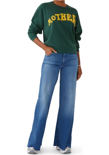 Dikdörtgen Kesim Sweatshirt - Yeşil fiyatları