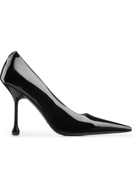 Zarif Siyah Topuklu Ayakkabı - 95MM