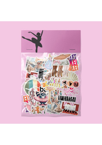 Bale, Balerin Sticker Paketi -Bullet Journal - Ajanda - Planner - Defter - Laptop Etiket Çıkartma Çok Renkli 10 x 15 Paket Boyutu 3 x 5 cm Stickerlar Paket Içeriği 25 Adet Dadi Ramba Sticker