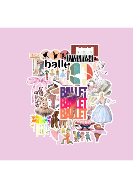 Bale, Balerin Sticker Paketi -Bullet Journal - Ajanda - Planner - Defter - Laptop Etiket Çıkartma Çok Renkli 10 x 15 Paket Boyutu 3 x 5 cm Stickerlar Paket Içeriği 25 Adet Dadi Ramba Sticker