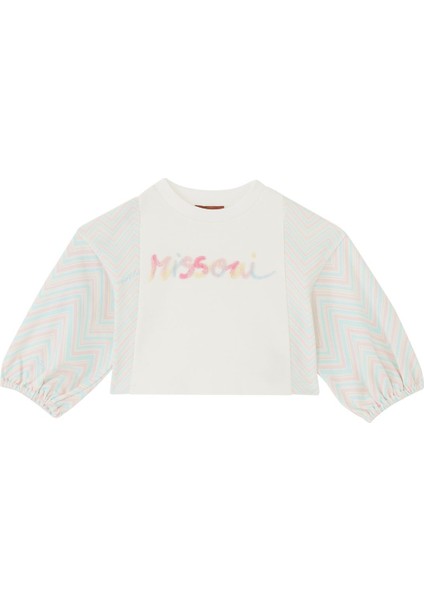 Kız Çocuk Logo Kapşonlu Sweatshirt