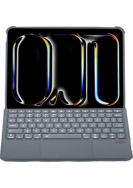Apple iPad 10. Nesil 10.9 (2022) Rgb LED Işıklı Manyetik Bluetooth ve Touchpad Özellikli Kalemlikli Klavyeli Kılıf A2696 A2757 A2777 A3162 modelleri
