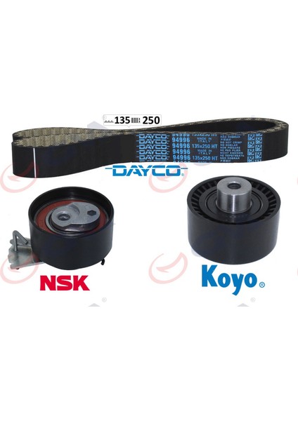 Eksantrik Gergi Kiti 135X254 P206-207-307-1007-C2-C3-C4 1.4 16V Kfu ET3J4 K015615XS Gnzrz