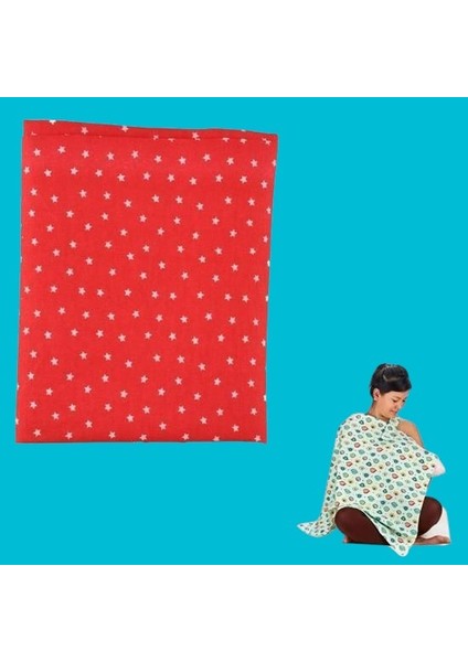 Pratikaı Kullanışlı Kemerli Yıldız Desenli Bebek Emzirme Önlüğü | Rahat & Şık