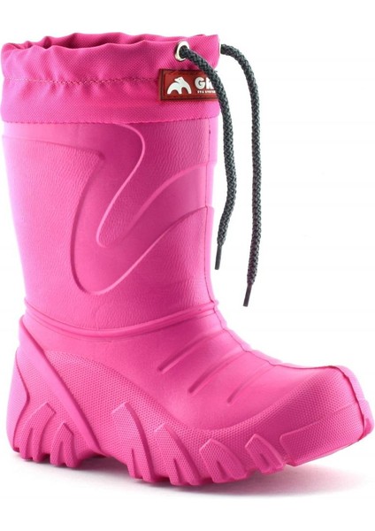 Grizzly Eva Çocuk Kürklü Pembe Yağmur Çizmesi (835) 34/35