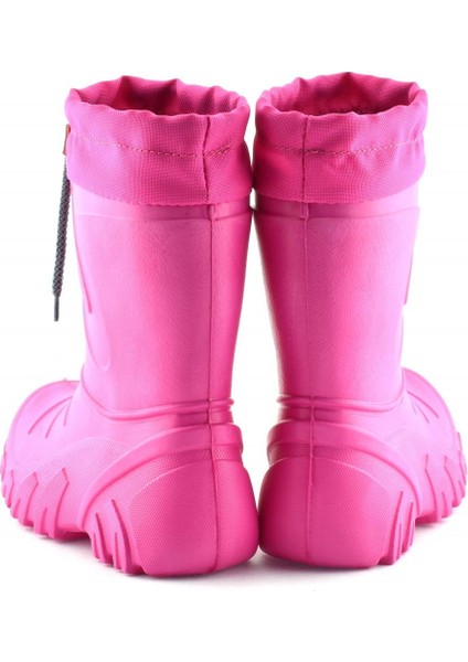 Grizzly Eva Çocuk Kürklü Pembe Yağmur Çizmesi (835) 34/35