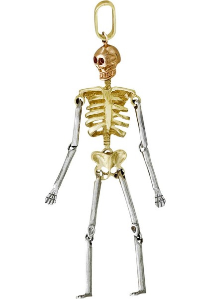 14 Ayar Altın Iskelet Kolye Ucu