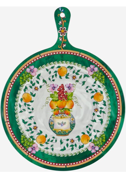 Carpe Diem Yeşil Melamin Sunum Tahtası 41 cm