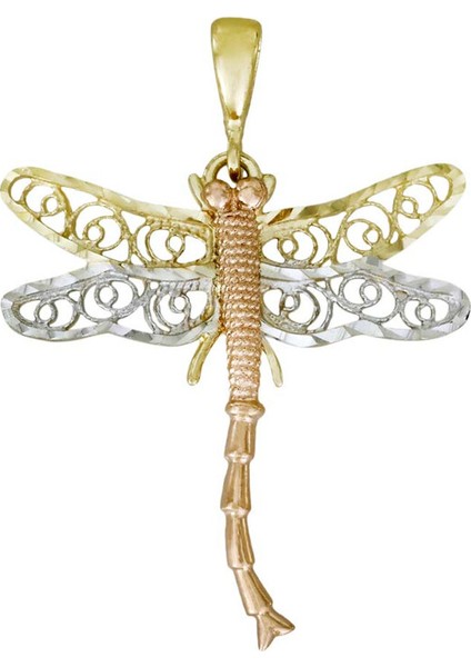 14 Ayar Altın Yusufçuk Kolye Ucu