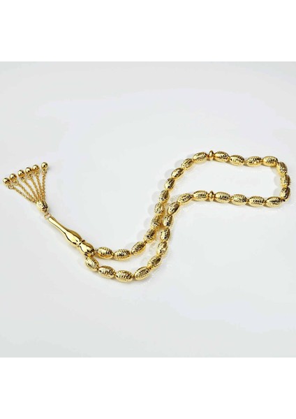 14 Ayar Altın Kalem Ince Işlemeli Tesbih