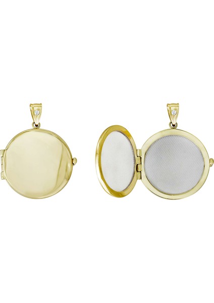 Kapaklı Resimlikli 14 Ayar Altın Kolye Ucu