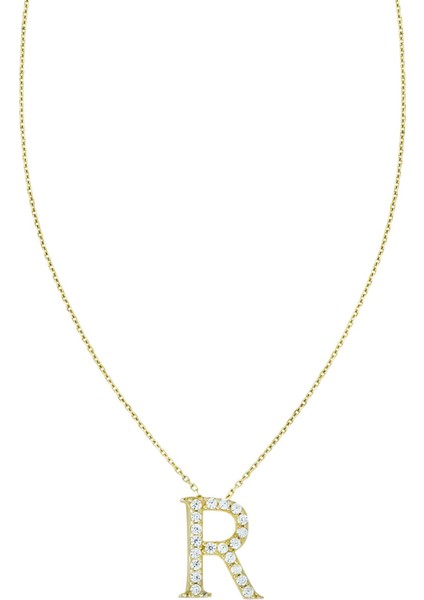 Altın R Harf Kolye T074232