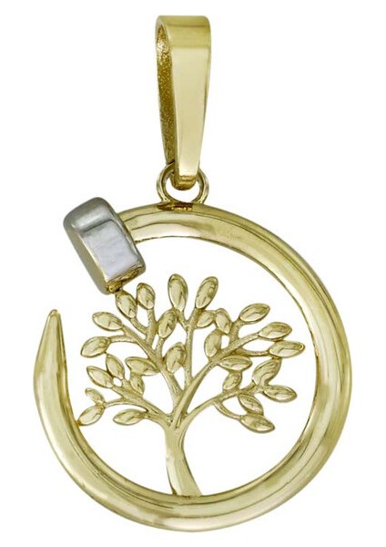 14 Ayar Altın Hayat Ağacı Kolye Ucu