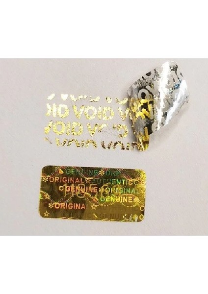 Altın Hologramlı Garanti Etiketi Seri Numaralı 1 x 2 cm 980 Adet