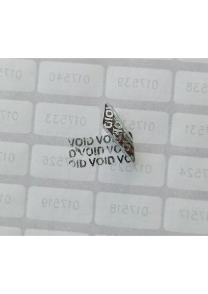 Altın Hologramlı Garanti Etiketi Seri Numaralı 1 x 2 cm 980 Adet