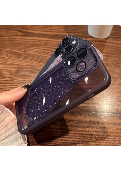 Apple iPhone 6s Plus Uyumlu Kılıf Işıltım Silikon Kılıf - Kamera Lens Korumalı Açık Mavi modelleri
