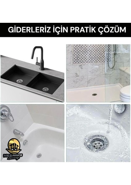 Banyo Gider Bandı- Kendinden Yapışkanlı Pislik Tutucu Banyo - Mutfak Gider Filtresi (6 Adet)