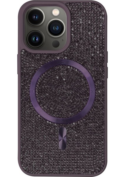 Apple iPhone 13 Pro Taşlı Magsafe Kılıf
