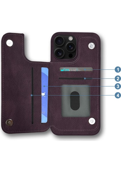 Apple iPhone 13 Pro Deri Cüzdan Kılıf MTL AKSESUAR modelleri