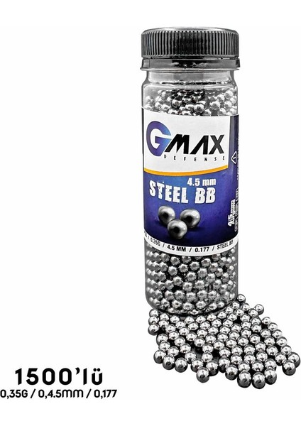 Gmax Çelik Bilye 4.5 mm (1500'LÜ)