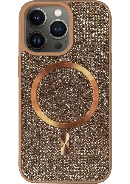 Apple iPhone 13 Pro Taşlı Magsafe Kılıf