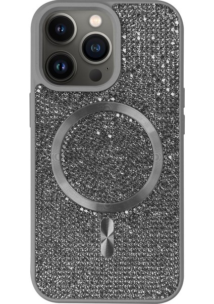 Apple iPhone 13 Pro Taşlı Magsafe Kılıf