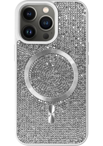 Apple iPhone 13 Pro Taşlı Magsafe Kılıf
