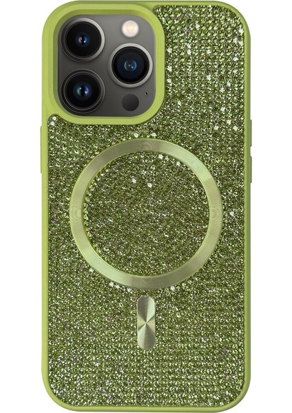 Apple iPhone 13 Pro Taşlı Magsafe Kılıf