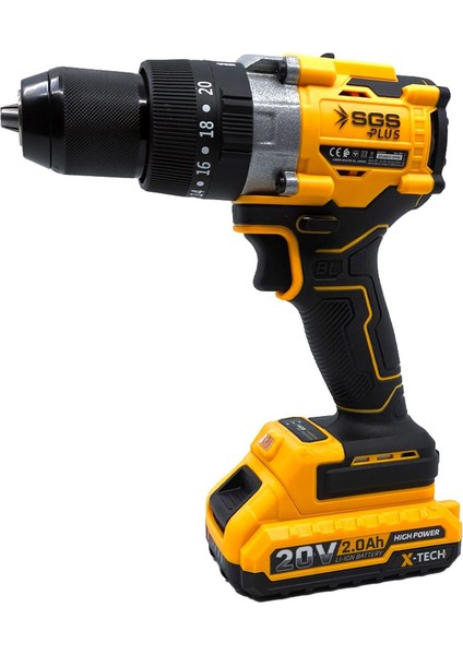 Sgs 5533 Kömürsüz Akülü Darbeli Matkap 20V 2AH Çift Akülü 130NM fiyatları