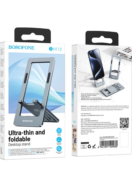 Katlanabilir Stant Business Model Aluminyum Materyal Akıllı Telefon Standı Masaüstü Stand Katlanabilir Cep Telefonu Telefon Tutucu BH112 modelleri