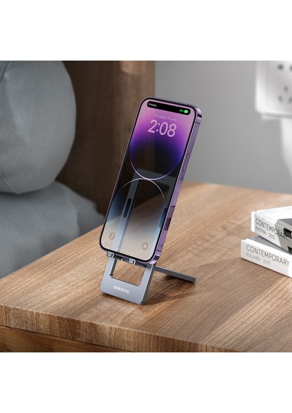 Katlanabilir Stant Business Model Aluminyum Materyal Akıllı Telefon Standı Masaüstü Stand Katlanabilir Cep Telefonu Telefon Tutucu BH112 indirimleri