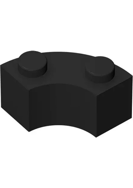 20PCS Moc Parçaları 3063 85080 Tuğla Yuvarlak Köşe 2x2 Maccheroni Mattoni Compatibili Fai Da Te Mble Yapı Taşları Parçacık Ki Renk: BLACK-20PCS (Yurt Dışından)