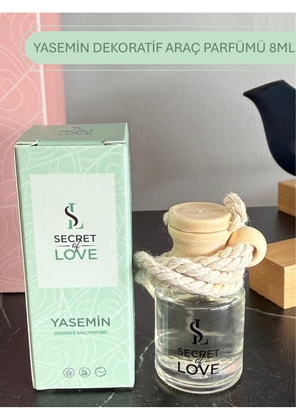 Yasemin Araç Parfümü 8 ml Cam Şişe ile Kolay Taşınabilir Ferahlık fiyatları