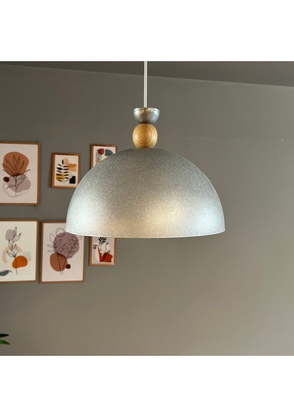 Yimpi Gümüş Avize Tekli Sarkıt Salon Kuaför Cafe Dekoratif Aydınlatma Pastane