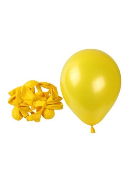 Metalik Balon Sarı 50 Adet