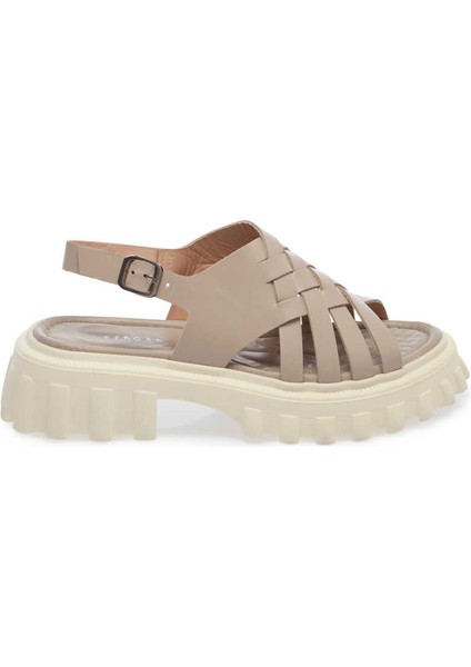 Bej Hakiki Deri Kadın Sandalet - K24Y1SN67161-S5Y modelleri